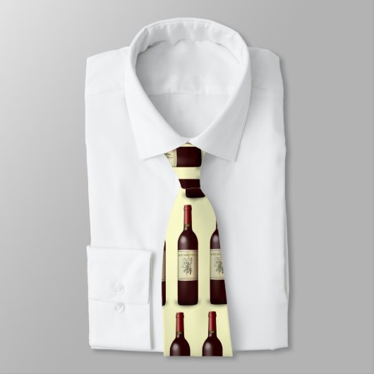 Chateau Castle Label French Red Wine Bottle Stropdas (Gebonden)