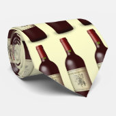 Chateau Castle Label French Red Wine Bottle Stropdas (Opgerold)