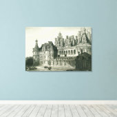 Chateau Chambord Historische gravure Thomas Allom Canvas Afdruk (Insitu (Houten vloer))