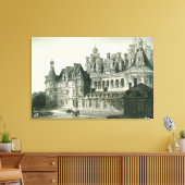 Chateau Chambord Historische gravure Thomas Allom Canvas Afdruk (Insitu (Woonkamer))