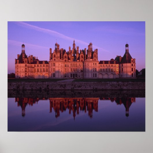 Chateau Chambord in sunset, Loire Valley, Frankrij Poster (Voorkant)