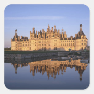 Chateau Chambord, Loire Valley, Frankrijk Vierkante Sticker
