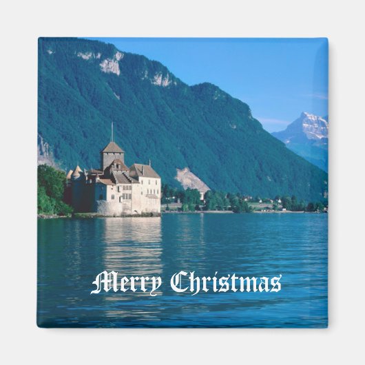 Chateau Chinon, naast het Meer van Genève 2 Magneet (Voorkant)