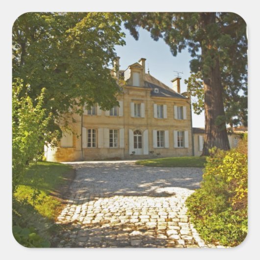 Chateau Cos Labory in Saint Estephe, gesmeed Vierkante Sticker (Voorkant)