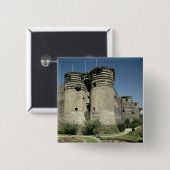 Chateau d'Angers, voltooide 1238 Vierkante Button 5,1 Cm (Voorkant /achterkant)