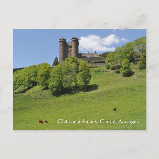 Château d'Anjony, Auvergne Briefkaart (Voorkant)
