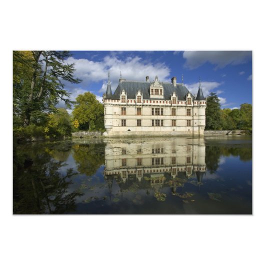 Chateau de Azay-le-Rideau, Indre-et-Loire, 4 Foto Afdruk (Voorkant)
