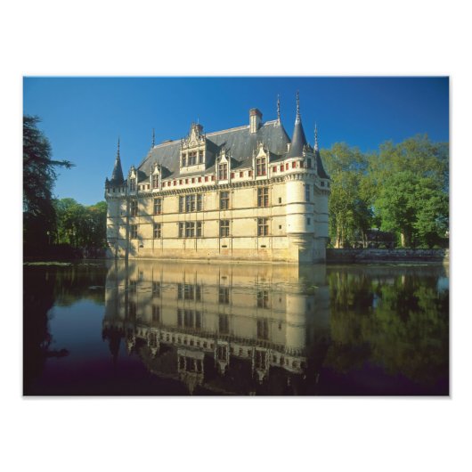 Chateau de Azay-le-Rideau, Indre-et-Loire, Foto Afdruk (Voorkant)