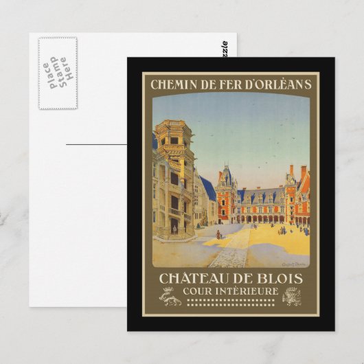 Chateau de Blois Cour intrieure Briefkaart (Voorkant / Achterkant)