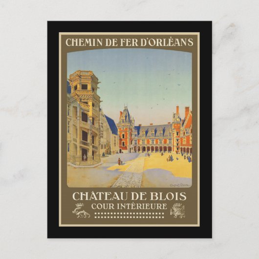 Chateau de Blois Cour intrieure Briefkaart (Voorkant)