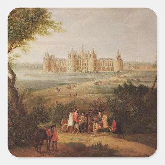 Chateau de Chambord, 1722 Vierkante Sticker (Voorkant)