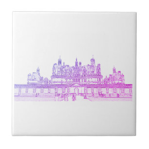 Château de Chambord Architecture France Sketch Tegeltje