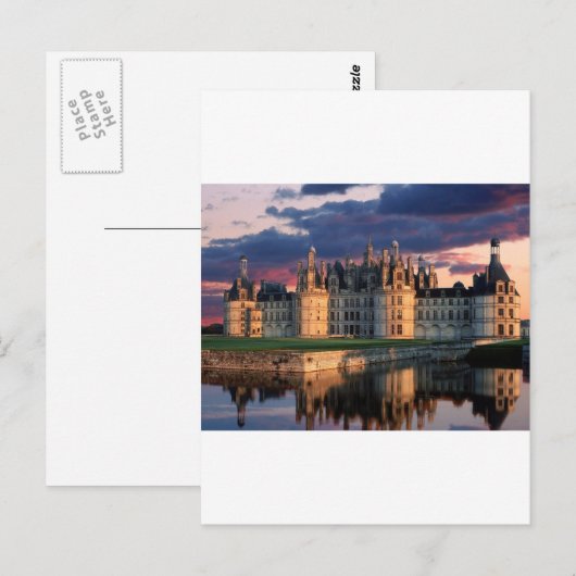 chateau de chambord Castle, Loire Valley, Frankrij Briefkaart (Voorkant / Achterkant)