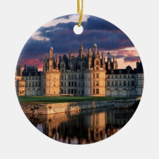 chateau de chambord Castle, Loire Valley, Frankrij Keramisch Ornament (Voorkant)