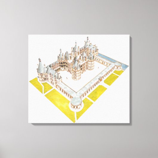 Chateau de Chambord Chambord Loir-et-Cher Canvas Afdruk (Voorkant)