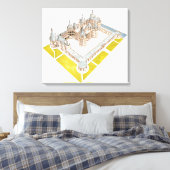 Chateau de Chambord Chambord Loir-et-Cher Canvas Afdruk (Insitu (Slaapkamer))