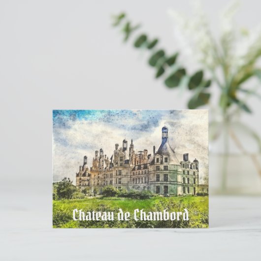 Chateau de Chambord, Frankrijk. Briefkaart (Staand voorkant)