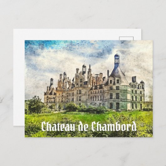 Chateau de Chambord, Frankrijk. Briefkaart (Voorkant / Achterkant)