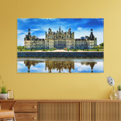 Chateau de Chambord, Frankrijk. Canvas Afdruk (Insitu (Woonkamer))