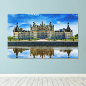 Chateau de Chambord, Frankrijk. Canvas Afdruk (Insitu (Houten vloer))