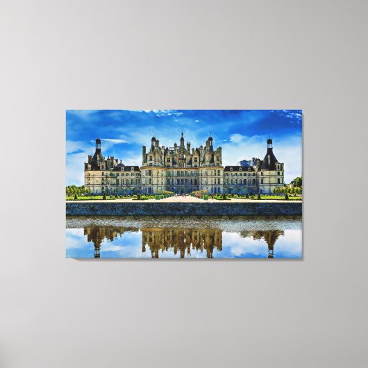 Chateau de Chambord, Frankrijk. Canvas Afdruk (Voorkant)