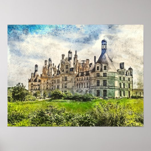 Chateau de Chambord, Frankrijk. Poster (Voorkant)