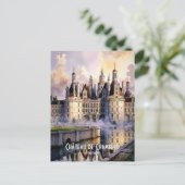Chateau de Chambord Loire Frankrijk Waterverf Cast Briefkaart (Staand voorkant)