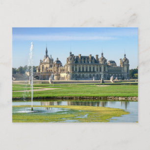 Chateau de Chantilly en Le Notre Garden - Frankrij Briefkaart