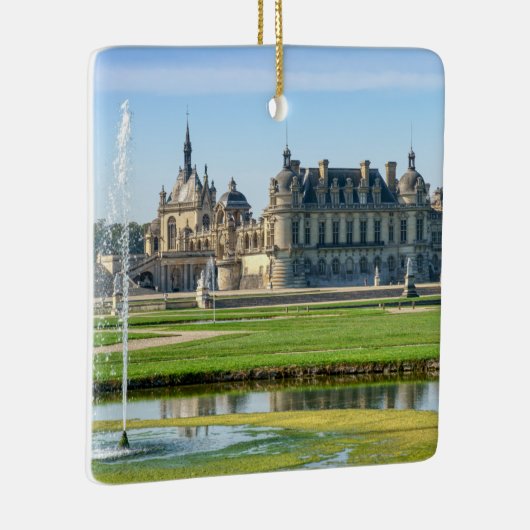 Chateau de Chantilly en Le Notre Garden - Frankrij Keramisch Ornament (Rechts)