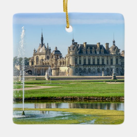 Chateau de Chantilly en Le Notre Garden - Frankrij Keramisch Ornament (Voorkant)
