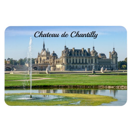 Chateau de Chantilly en Le Notre Garden - Frankrij Magneet (Horizontaal)