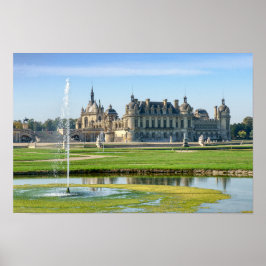 Chateau de Chantilly en Le Notre Garden - Frankrij Poster