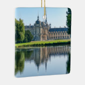 Chateau de Chantilly en reflectie in een vijver Keramisch Ornament (Rechts)