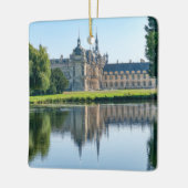 Chateau de Chantilly en reflectie in een vijver Keramisch Ornament (Links)