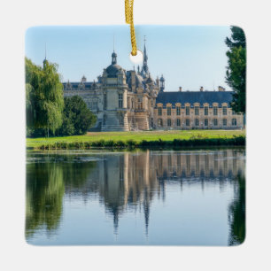 Chateau de Chantilly en reflectie in een vijver Keramisch Ornament