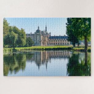 Chateau de Chantilly en reflectie in een vijver Legpuzzel