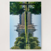 Chateau de Chantilly en reflectie in een vijver Legpuzzel (Verticaal)