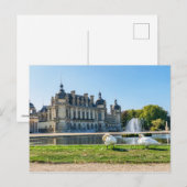 Chateau de Chantilly, fontein en twee zwanen Briefkaart (Voorkant / Achterkant)