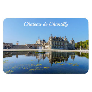 Chateau de Chantilly met reflectie in een vijver Magneet