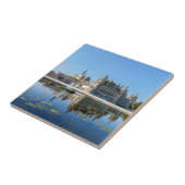 Chateau de Chantilly met reflectie in een vijver Tegeltje (Zijkant)