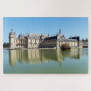 Chateau de Chantilly met reflectie in het meer Legpuzzel