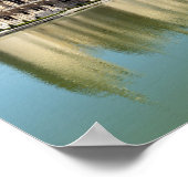 Chateau de Chantilly met reflectie in het meer Poster (Hoek)