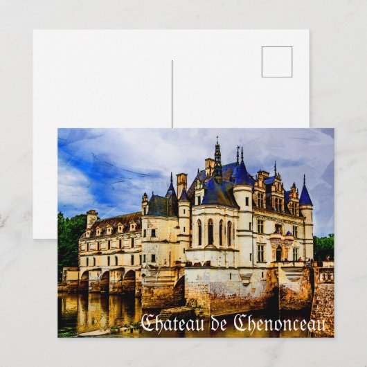 Chateau de Chenonceau. Frankrijk. Briefkaart (Voorkant / Achterkant)