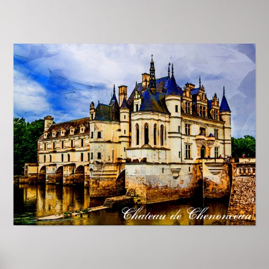 Chateau de Chenonceau. Frankrijk. Poster (Voorkant)