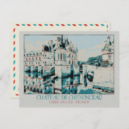 Château de Chenonceau in de Loirevallei, Frankrijk Briefkaart