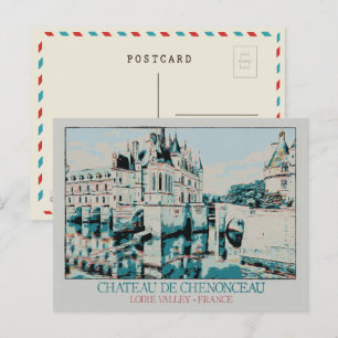 Château de Chenonceau in de Loirevallei, Frankrijk Briefkaart