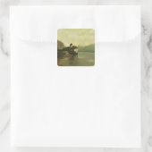 Chateau de Chillon, 1874 Vierkante Sticker (Tas)