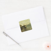 Chateau de Chillon, 1874 Vierkante Sticker (Envelop)