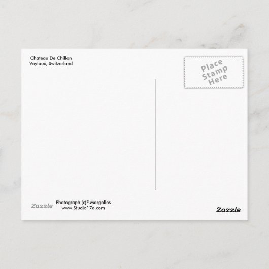 Chateau De Chillon Briefkaart (Achterkant)