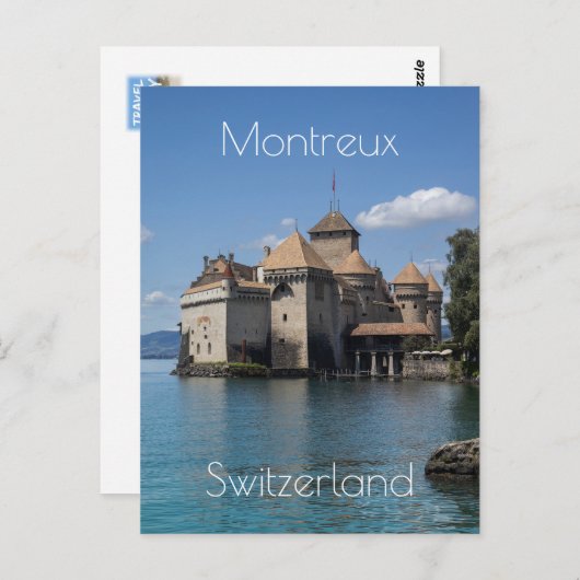 Château de Chillon in Montreux, Zwitserland Briefkaart (Voorkant / Achterkant)